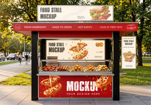 Outdoor Food Stall Mockup Template