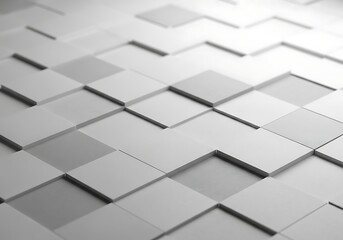 Fototapeta premium Abstract geometric composition a monochromatic study of interlocking rectangular forms in gray tones