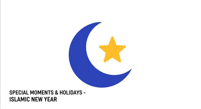 Islamic New Year Crescent Moon Star.