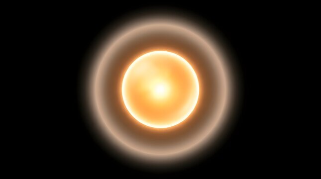 Abstract Glowing Orb with Concentric Light Rings