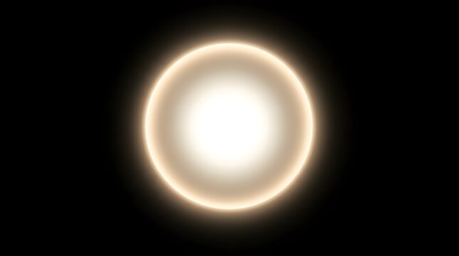 Glowing Orb in Darkness Abstract Background