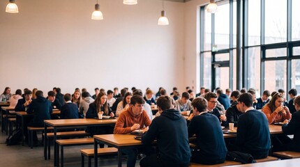 Obraz premium School Cafeteria - Student Social Learning Space