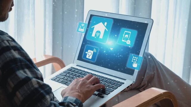 Concept of smart home automation enhances modern living. This innovative smart home system provides security, convenience, and control for a connected lifestyle. Gist