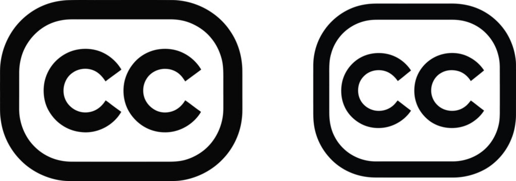 Creative commons license symbol vector