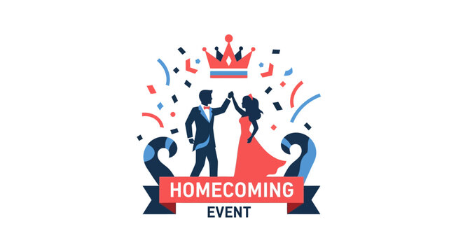 Couple dancing at homecoming event.