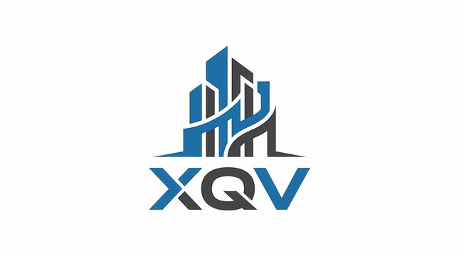 XQV LVX XJW letter logo. XQV LVX XJW Contruction Building logo design for entrepreneur and business. XQV LVX XJW Construct logo, made by Ai