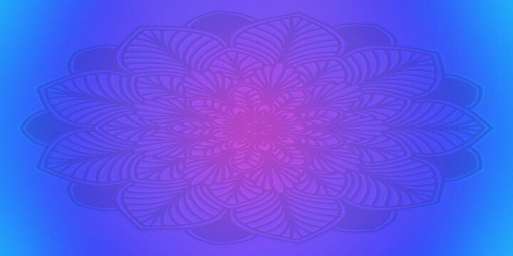 Abstract floral pattern with soft neon colors on a gradient background for modern design.