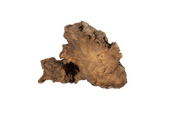 Obraz premium Piece of old wood isolated on transparent background.