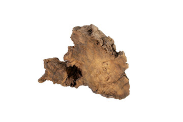 Fototapeta premium Piece of old wood isolated on transparent background.
