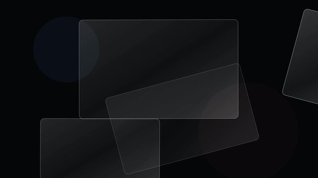 Modern Abstract Dark Background with Frosted Glass Panels