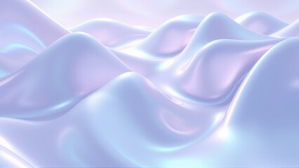 Obraz premium Abstract waves, soft pastel colors, smooth surface. Light reflects, creating gentle curves, dreamy texture. Minimalist design.