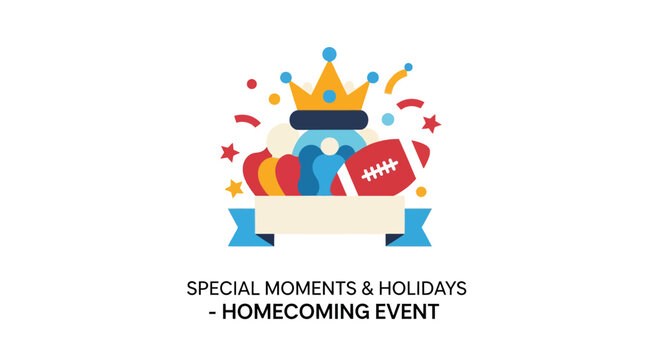 Homecoming Event Celebration Football Crown.