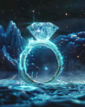 Diamond ring in space