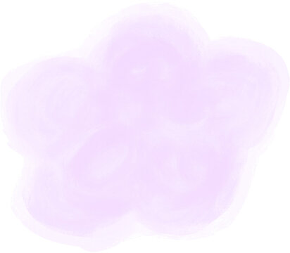 Soft Pastel Watercolor Blur Shape Transparent PNG Background Accent Element