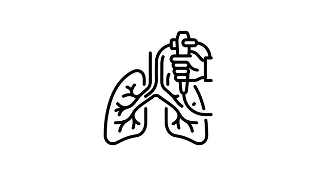 Medical Bronchoscope Illustration