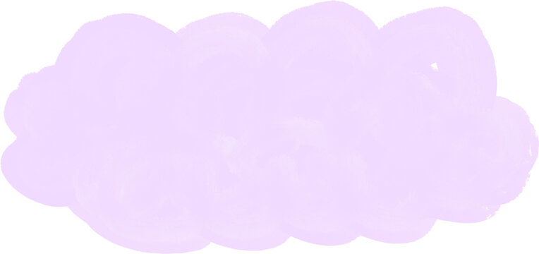 Soft Pastel Watercolor Blur Shape Transparent PNG Background Accent Element