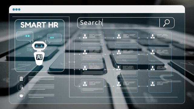 Smart HR system using AI and digital platforms for efficient recruitment, talent analytics, employee engagement, and workforce management in modern organizations. Muxer