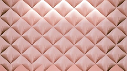 Obraz premium Rose gold geometric quilted wall texture.
