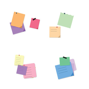 Variety of pastel adhesive note bundles for office planning with reminder stationery adhesive