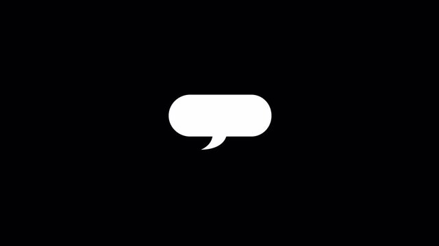 Animated speech bubble pack on transparent background