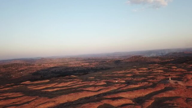 Aerial view of Domboshawa Mountain in Harare, Zimbabwe