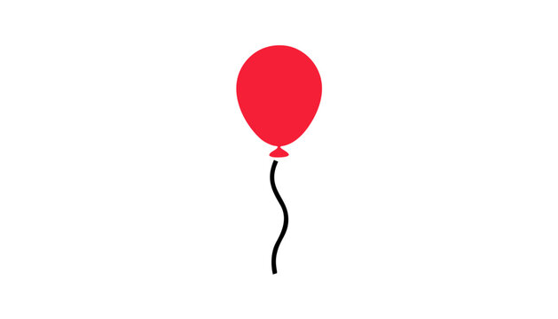 red balloon isolated on white