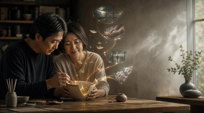 Couple preparing food together, sharing a moment of joy and connection during a meal prep