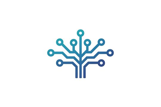 Circuit board tree logo technology growth digital design high resolution picture