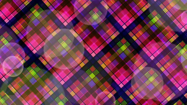 Colorful geometric plaid abstract background for digital event video, presentation, social media, and modern tech loop