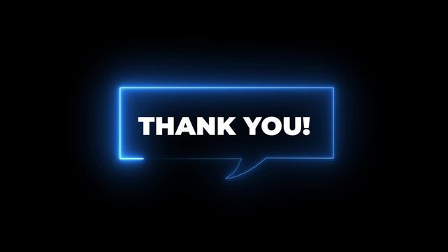 Thank you message for card, presentation, business. Expressing gratitude, acknowledgment and appreciation. Minimalist abstract design with white cut out paper on blue background.4k motion graphics