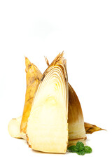 Fresh bamboo shoots isolated on white background © TrinhVan
