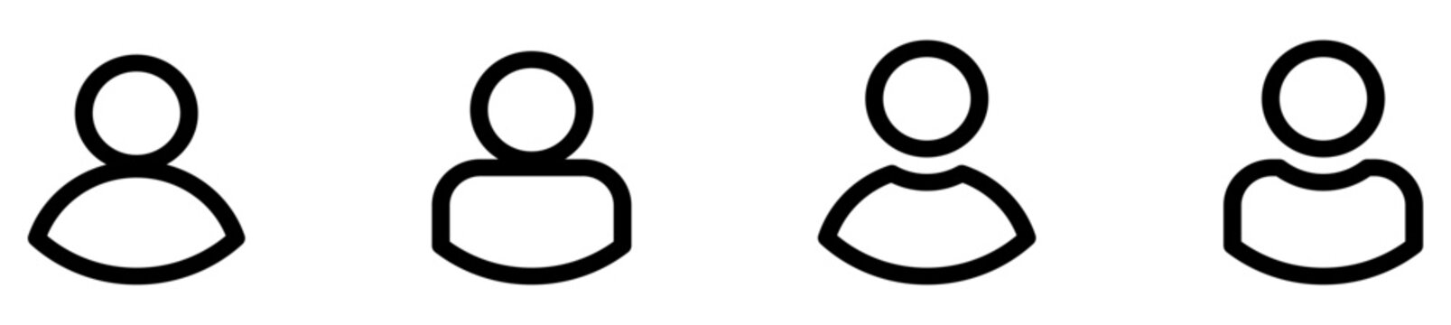 ユーザー、人々、アイコンセット。アバターのベクターイラスト6