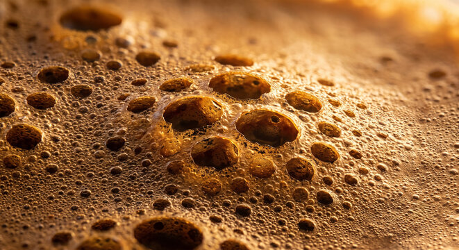 Coffee Foam Bubbles Macro