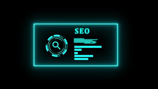 Businesswoman Holding Virtual Search Hologram on Tablet.IT employee working on computer, close-up. Businessman in front of laptop for SEO search engine optimization analysis. Concept.4k video