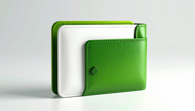Green and White Wallets for Men and Women