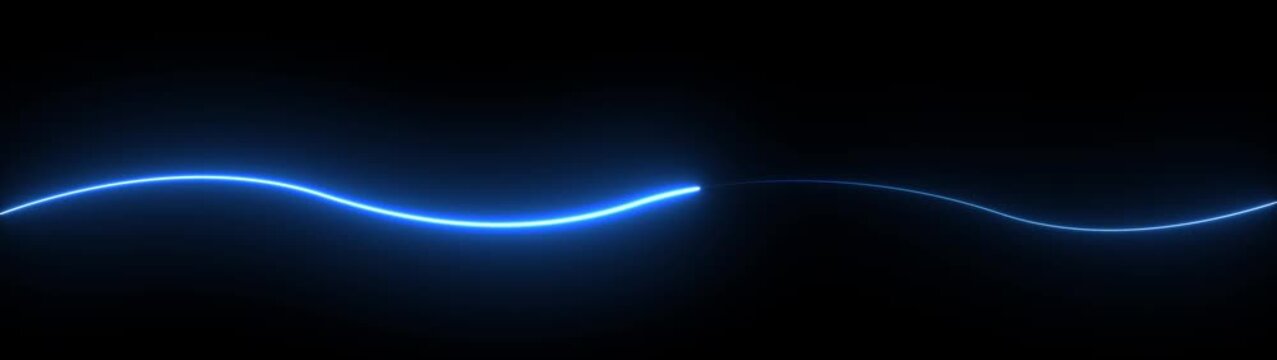 Endless corridor with neon lines trending up. cyan color animation. Abstract neon background with glowing lines sliding up .Hyper jump into another galaxy. Speed of light, neon glowing rays in motion.
