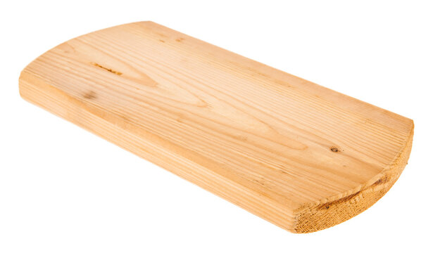 Wooden board isolated on white background.