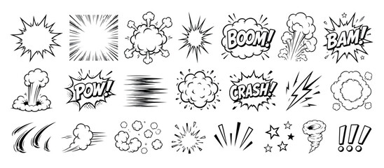 Collection of comic book sound effect illustrations. © Kenn