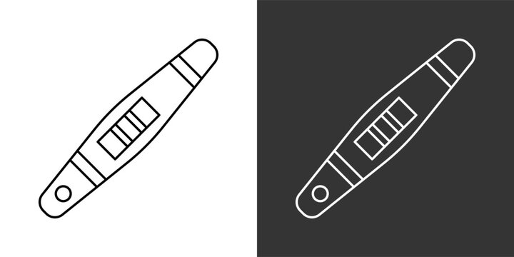 Pregnancy Test Black And White Multiple Style Icon Set Collection Pack Vector Illustration 