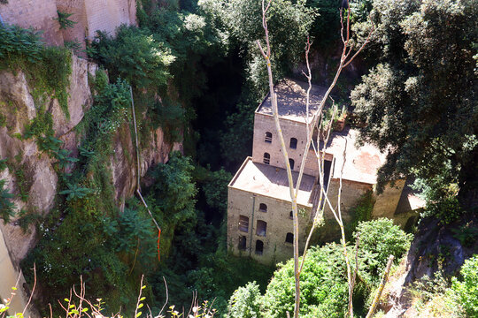 An Abandoned Sawmill in Valle dei Mulin in Sorrento Italy.