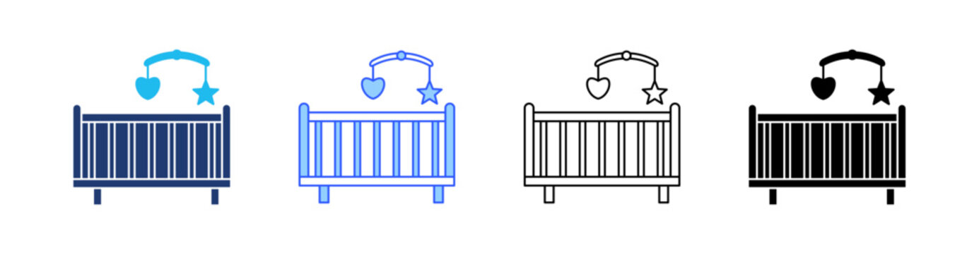 Nursery Multiple Style Icon Set Collection Pack Web Banner Vector 