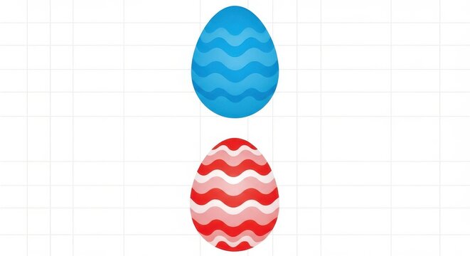 Easter abstract vector background with colorful paper waves, cute heart egg patterns, doodle illustration, spring holiday decoration design, candy-inspired sketch art for celebration and business conc