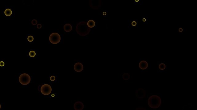 Floating Bubble Particles in Smooth Motion. Twinkling Star Light Particles with Shimmering Glittering Particles