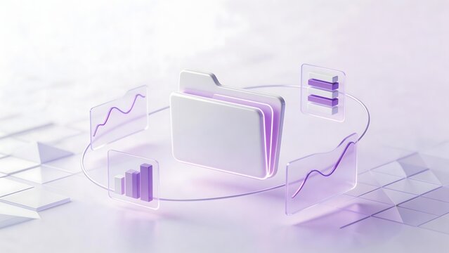 Digital folder with data charts