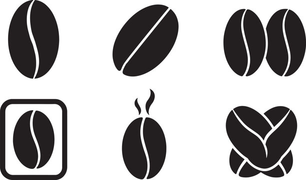 Six dynamic dice face silhouettes with pips, transparent and square variations