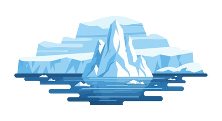Large icebergs floating in arctic ocean water © nanda