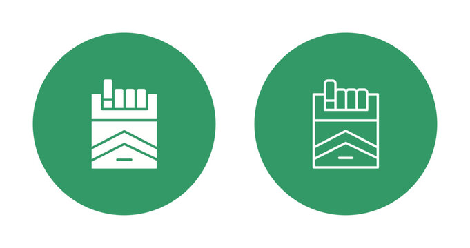 Cigarette Pack Icon Design