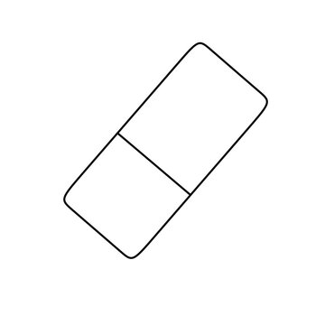 Simple eraser line icon vector illustration