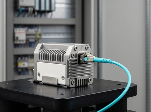 Rugged Industrial Ethernet Gateway Module with Fiber Optic LC Connector for PLC Automation Control