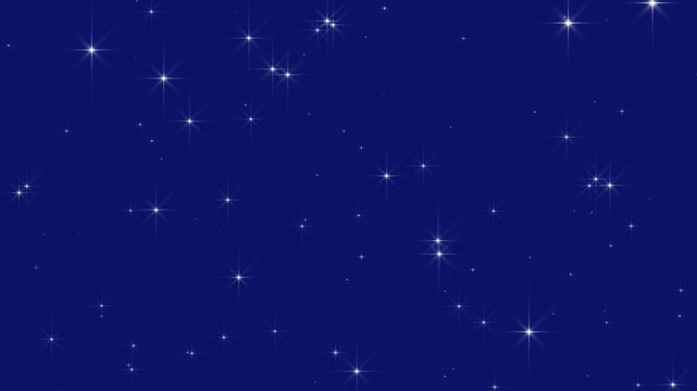 Glitter sparkle animation. Shiny glowing stars blink looping animation. Night starry skies space Background. Luxury night sky glitter twinkle animation in 4K.